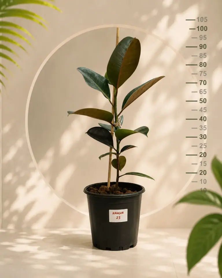 Kauçuk Çiçeği (Ficus elastica) 70-80 cm