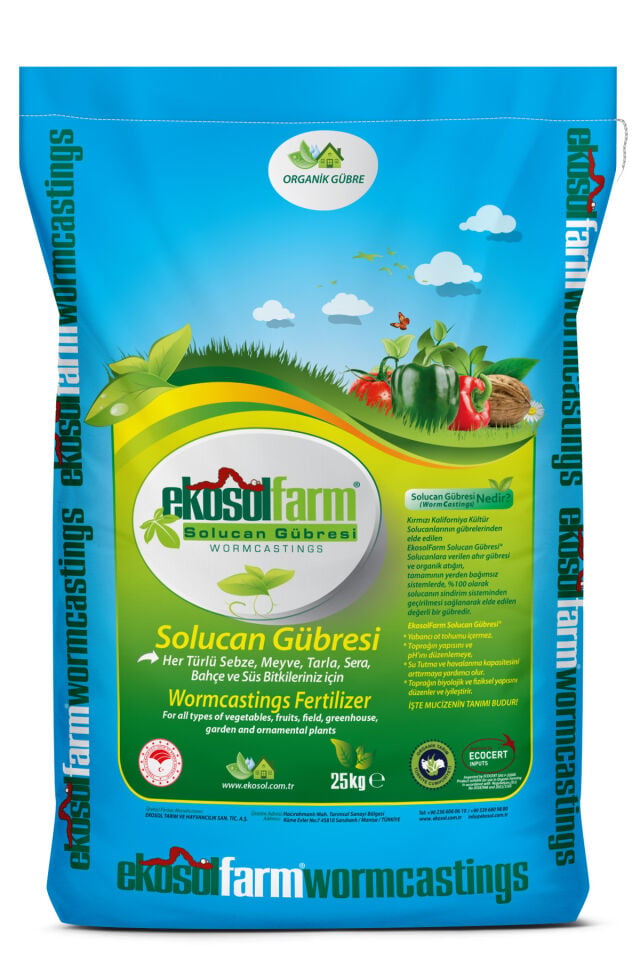 Ekosolfarm %100 Solucan Gübresi 25 kg