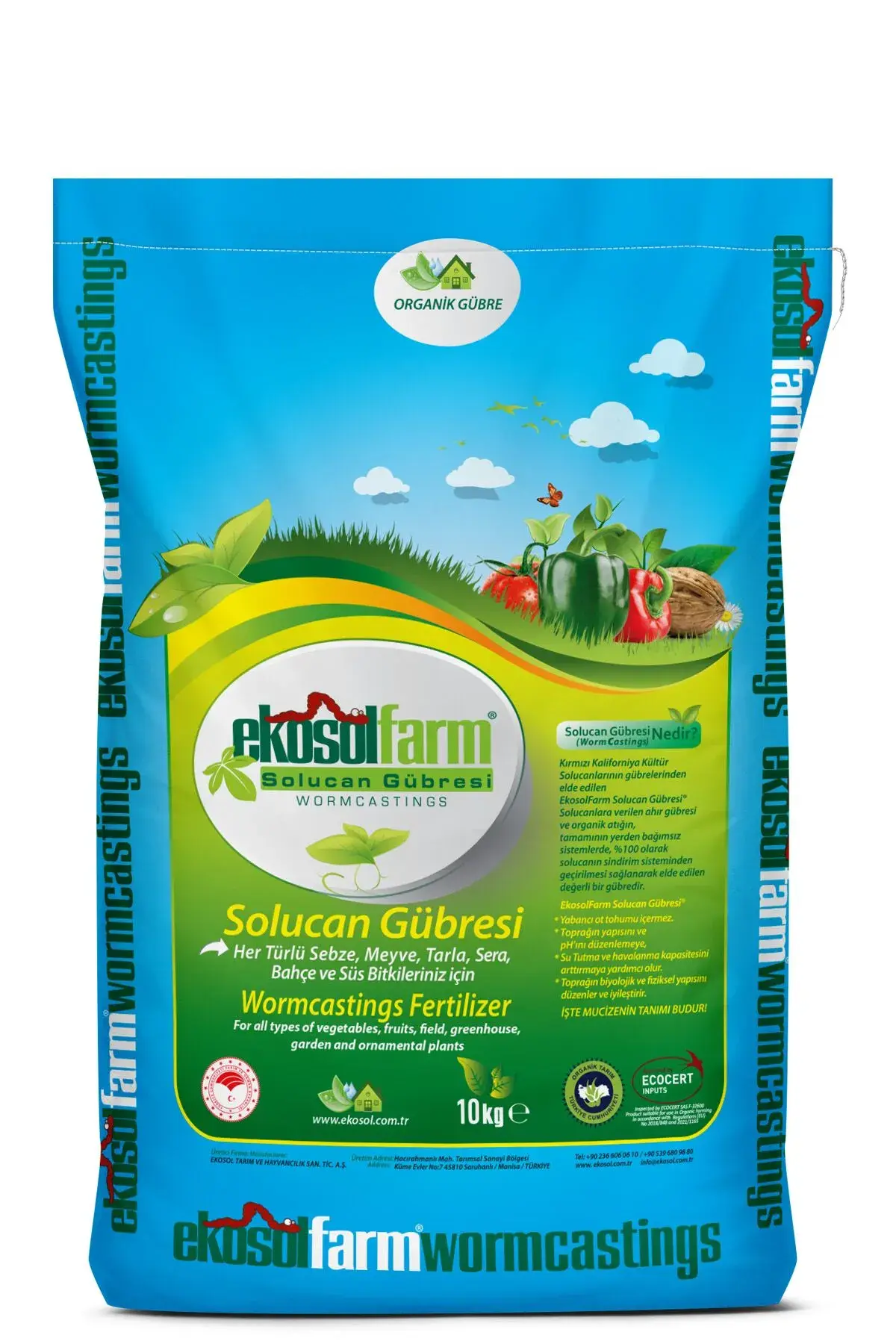 Ekosolfarm %100 Solucan Gübresi 10 kg