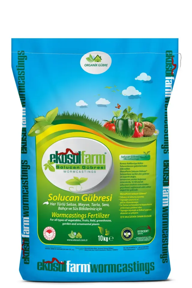 Ekosolfarm %100 Solucan Gübresi 10 kg