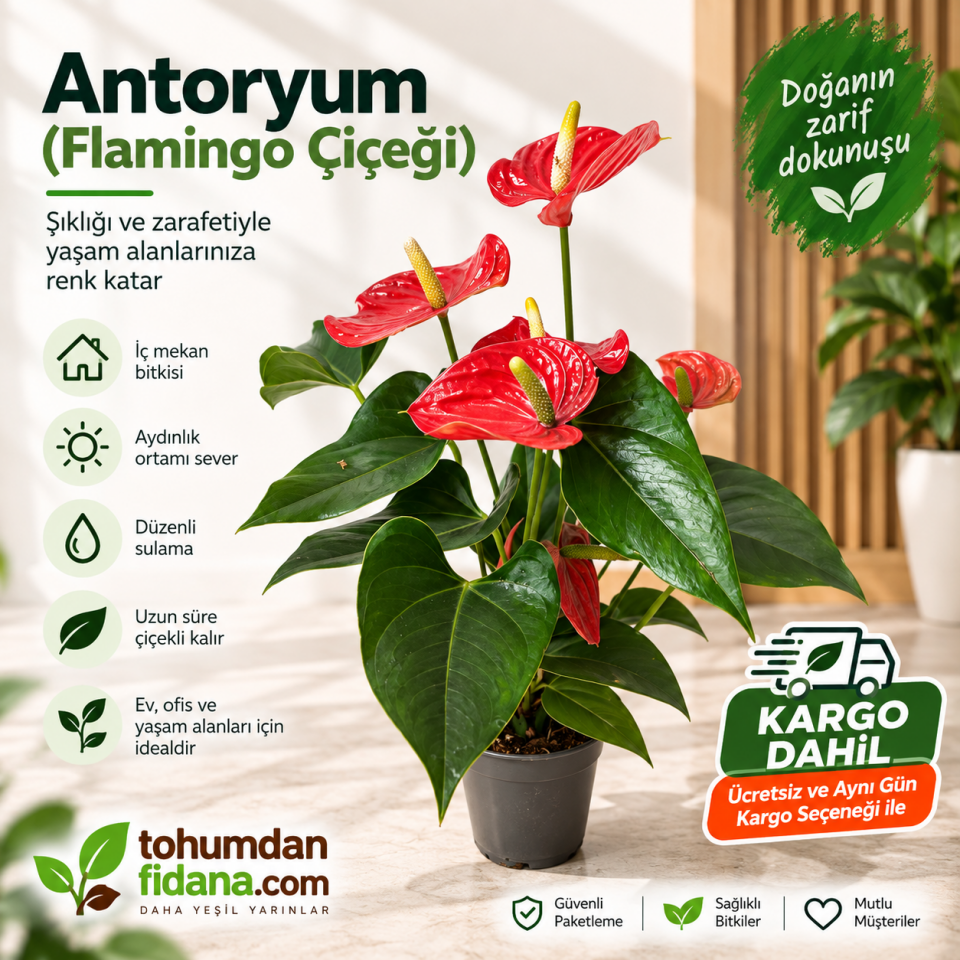 Antoryum (Flamingo Çiçeği) – İthal